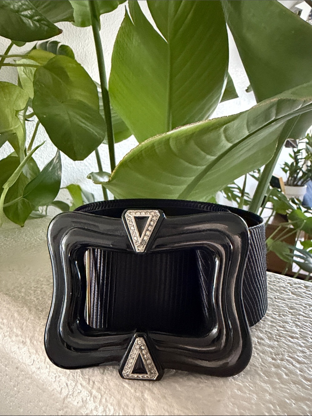 Vintage Rare Christian Dior Belt Art Deco Buckle